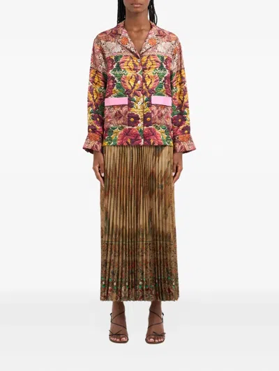 Pierre-louis Mascia Floral-print Pocket Shirt In Multi