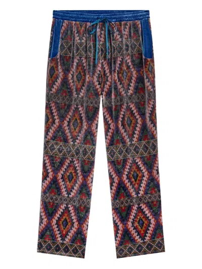 Pierre-louis Mascia Geometric-pattern Trousers In Multi