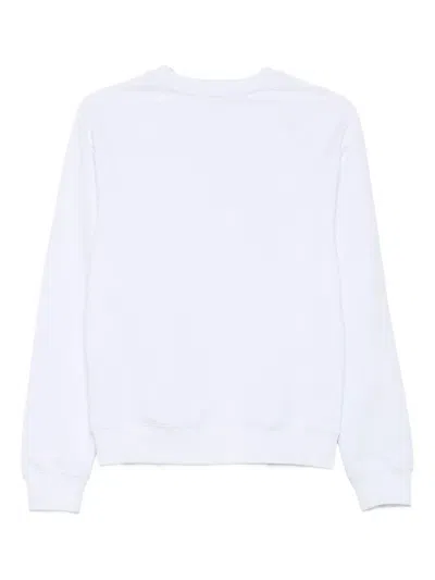 Msgm Relaxed-fit Graphic Print Sweatshirt In White