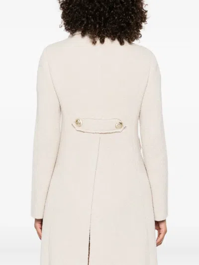 Charlott Single-breasted Flap-pocket Coat In Neutral