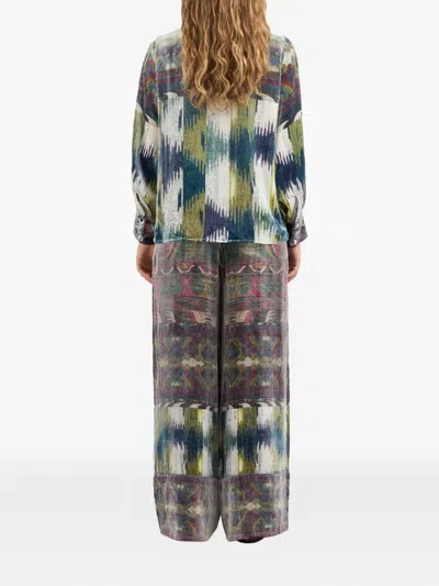 Pierre-louis Mascia Kanpur Velvet Printed Blouse In Multi