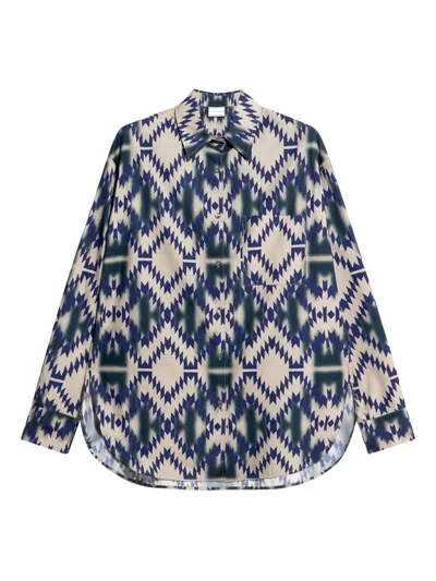 Pierre-louis Mascia Teslabio Geometric-print Shirt In Multi