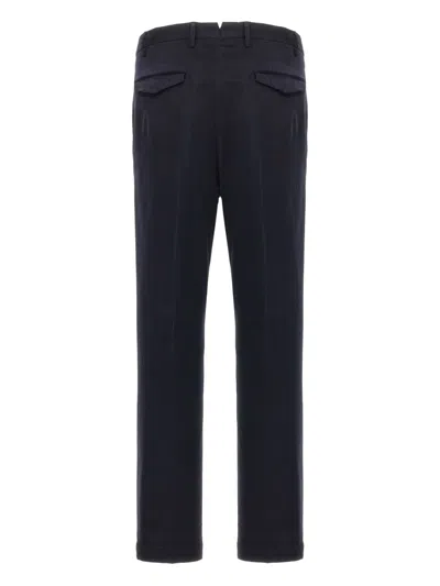 Pt Torino Tailored Black Trousers With Discreet Pockets In Black
