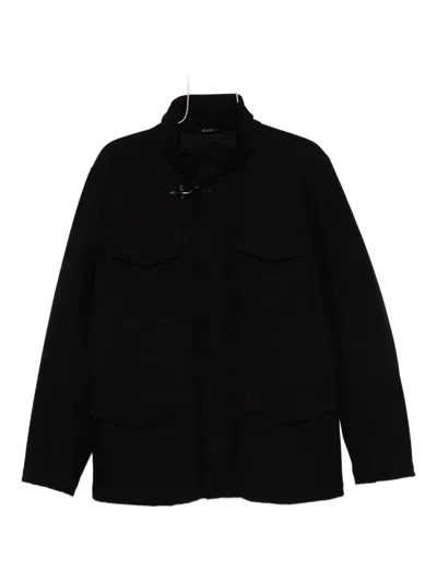 Fay Toggle-fastening Flap-pocket Jacket In Black
