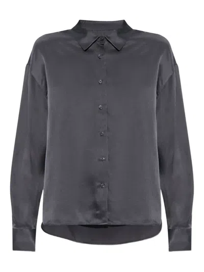 Iro Button-down Silk Shirt In Blue
