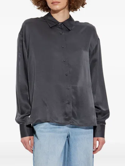 Iro Button-down Silk Shirt In Blue