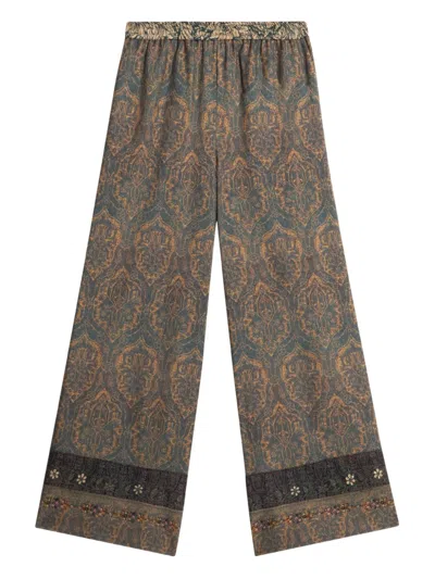 Pierre-louis Mascia K20164 Damask-print Trousers In Multi