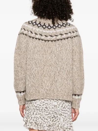 P.a.r.o.s.h Beige Crewneck Sweater In Wool Blend Woman In Brown