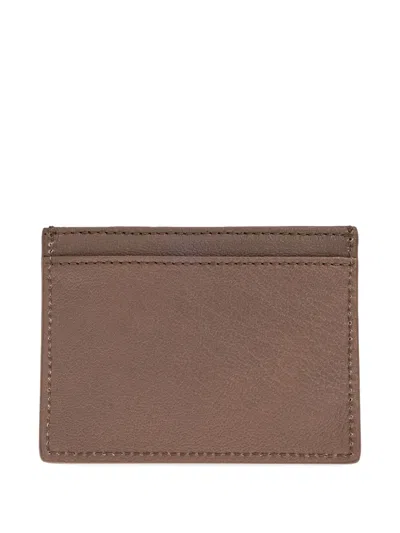 Vivienne Westwood Orb-embellished Leather Card Holder In Brown