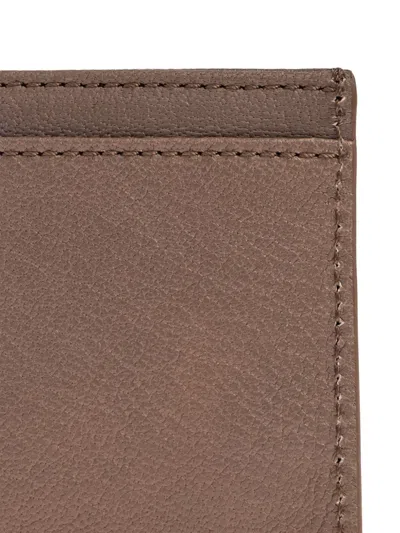 Vivienne Westwood Orb-embellished Leather Card Holder In Brown