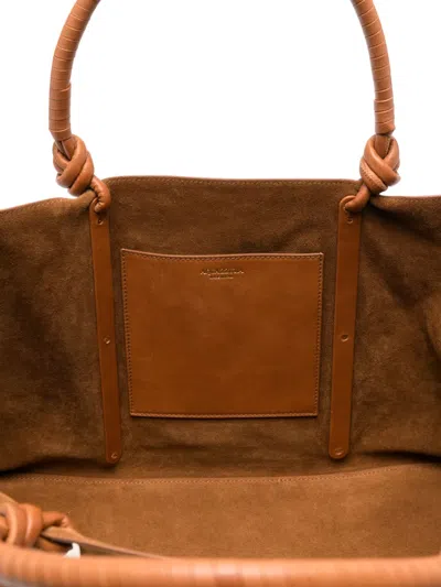 Aquazzura Muse Knotted-handle Suede Tote Bag