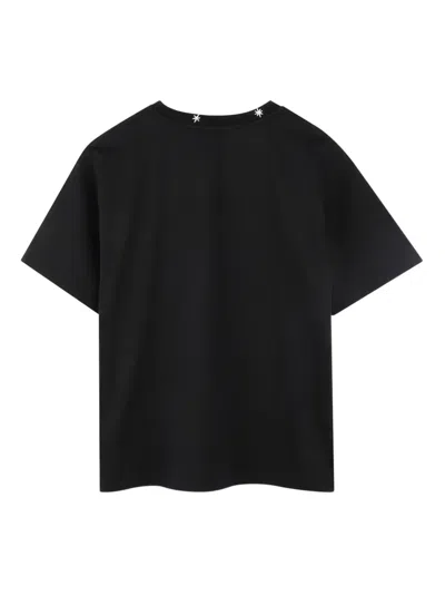 Givenchy Star-embroidered Crew-neck T-shirt In Black