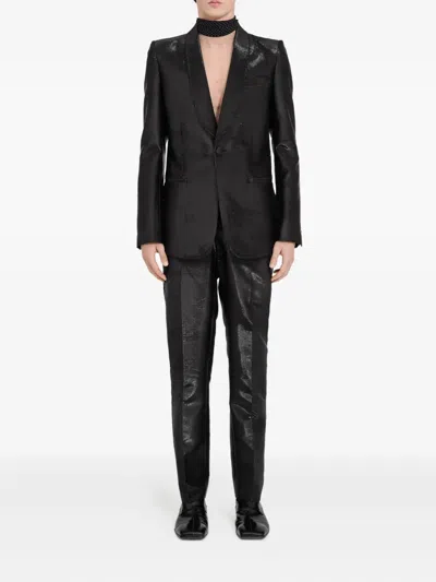 Mm6 Maison Margiela Creased Trousers In Black