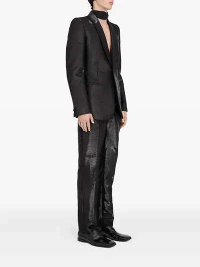 Mm6 Maison Margiela Creased Trousers In Black