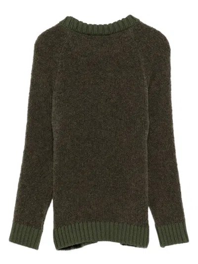 Balmain Button-embellished Sweater In Brown