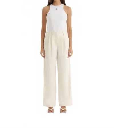 4th & Reckless Kellie Tailored Straight Leg Trouser In Buttercream