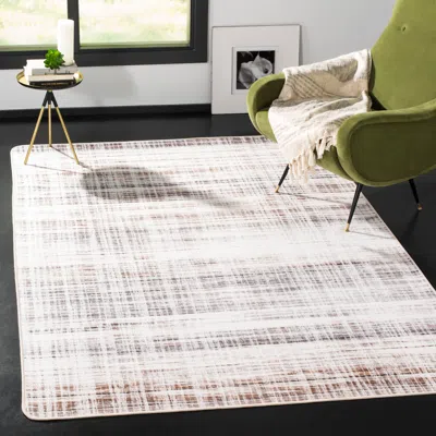 Safavieh Daytona Machine Washable Non-slip Area Rug, Ivory / Grey Contemporary Style Easy Care