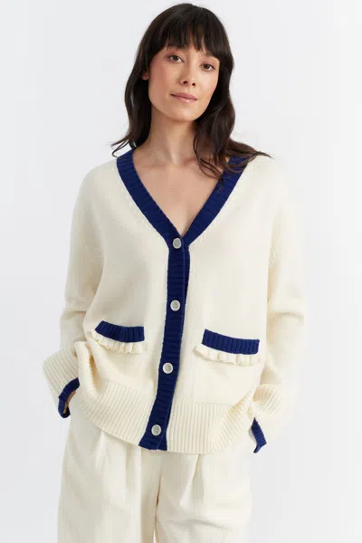 Chinti & Parker Cream Wool-cashmere Admiral Cardigan In Neutral