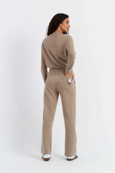 Chinti & Parker Soft-truffle Wool-cashmere Snoopy Wide-leg Track Pants