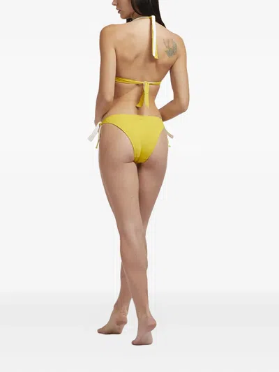 Fisico Cristina Ferrari Halter-neck Side-tied Bikini In Yellow