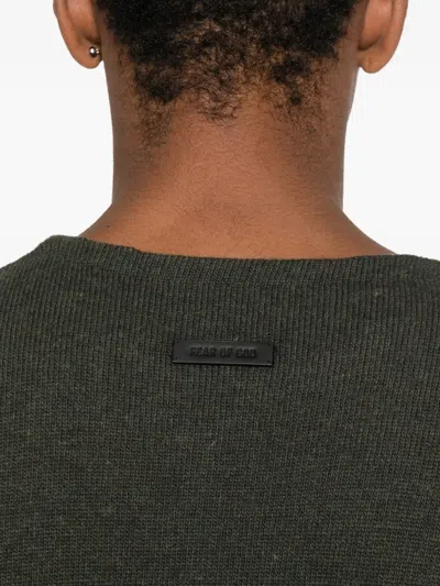 Fear Of God Faded Crewneck Sweater In In Brown