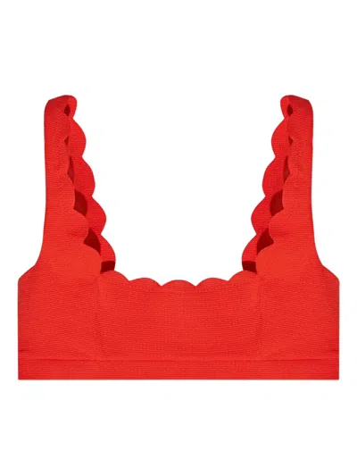 Marysia Mini Palm Springs Scallop-edge Bikini Top