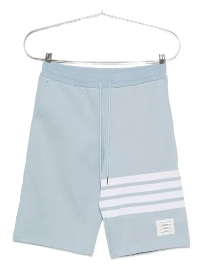 Thom Browne Three-stripe Track Shorts - Men's - Cotton In Blue