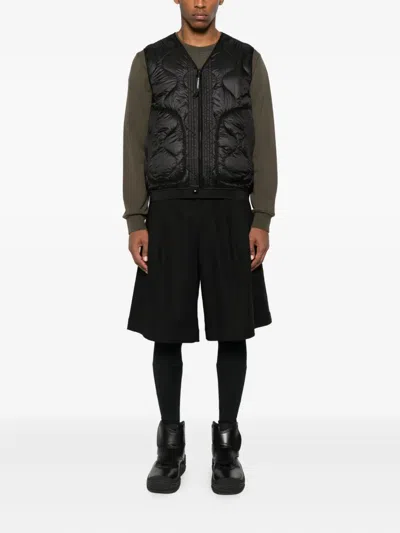 C.p. Company D.d. Shell Quilted Panelled Gilet In Black