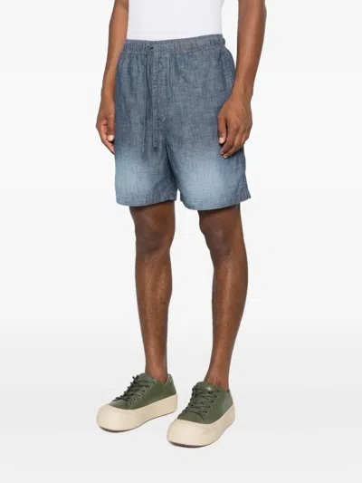 Loewe Bermuda Shorts With Back Pockets And Elastic Waistband In Blue