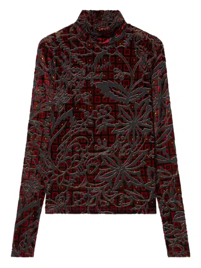 Pierre-louis Mascia Pillow Floral-pattern High-neck Top In Multi