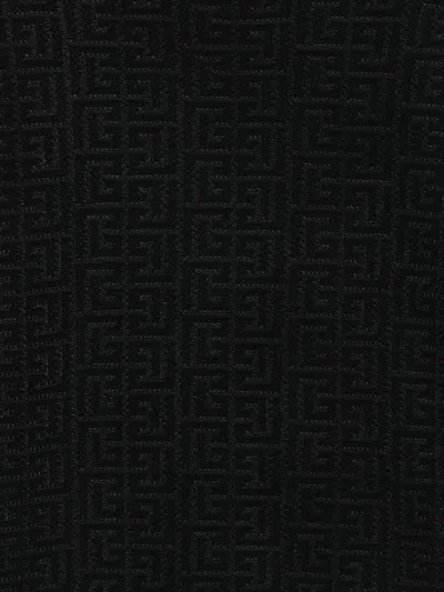Balmain Monogram-pattern Sweater In Black