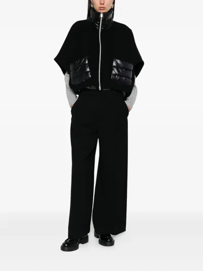 Herno Resort Short-sleeve Poncho In Black