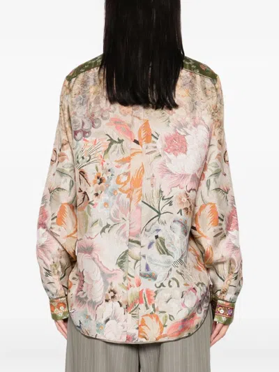 Pierre-louis Mascia Pierre Louis Mascia Printed Silk Shirt In Animal Print