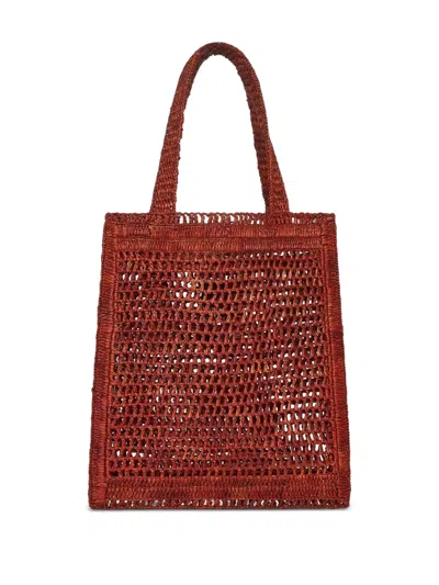 Chloé Summer Banana Raffia Tote Bag