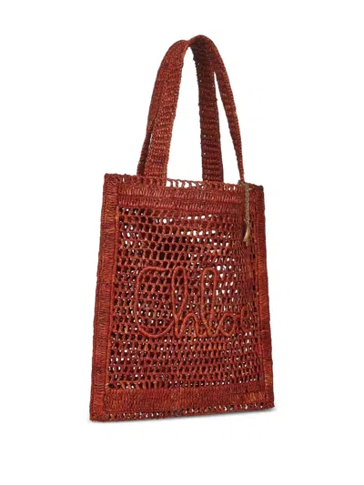 Chloé Summer Banana Raffia Tote Bag