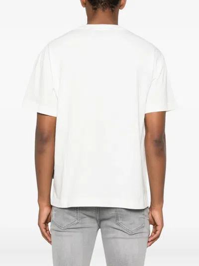 Palm Angels Regular Logo T-shirt Short Sleeves In White
