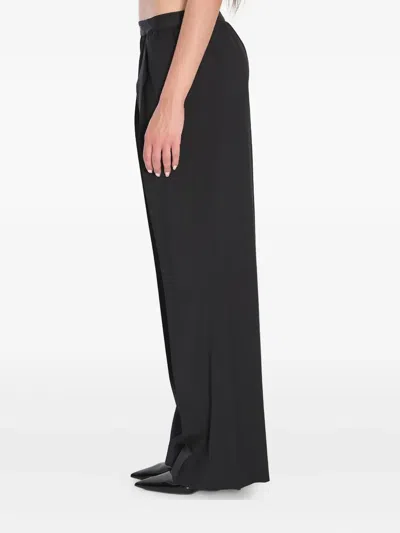 Loewe Logo Wool Trousers In Black