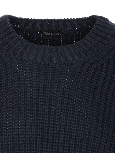 Tom Ford Alpaca Blend Is Crew Neck Sweater Clothing In Blue