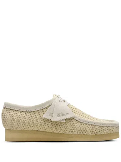 Clarks Originals Wallabee "off White Mesh" Desert Boots In Neutral