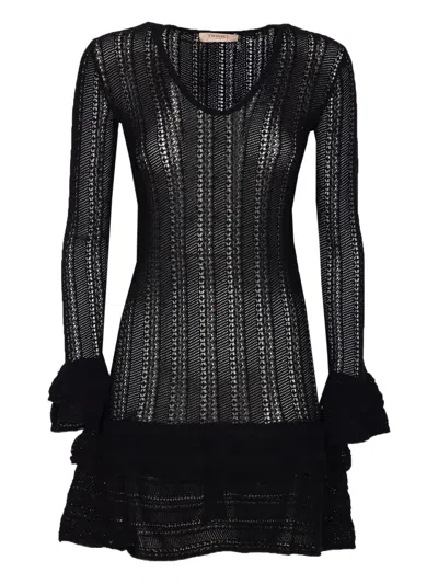 Twinset Knitted Dress In Black