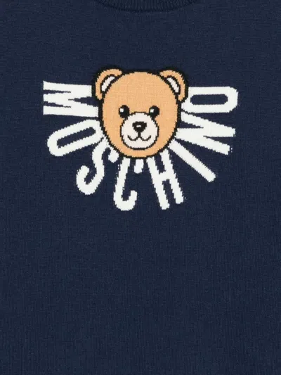 Moschino Teddy-logo Sweater In Black