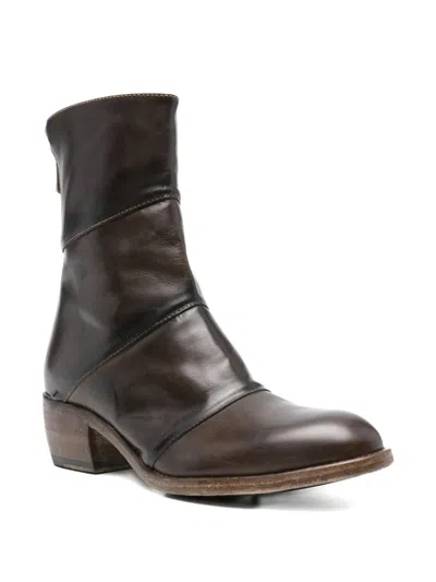 Shoto 40mm Zip-up Panelled Leather Boots