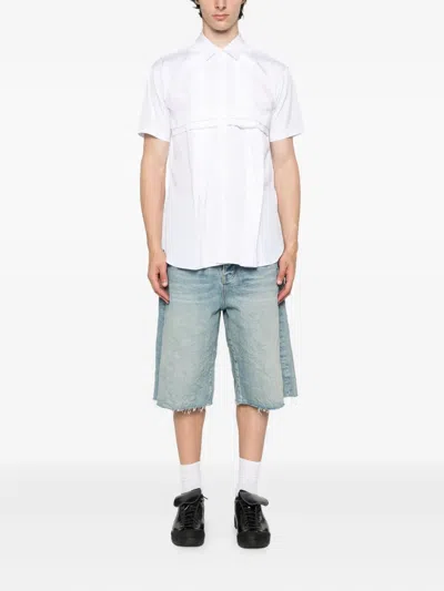 Comme Des Garçons Shirt Short-sleeve Cotton Shirt In White