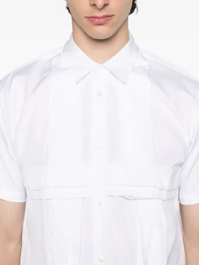 Comme Des Garçons Shirt Short-sleeve Cotton Shirt In White