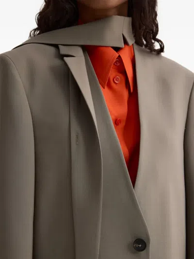 Rohe Deconstructed Belted Blazer In Gray