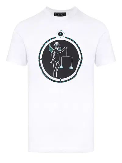 Swarovski Libra-print T-shirt In White