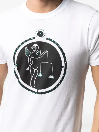 Swarovski Libra-print T-shirt In White