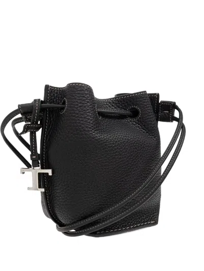 Tod's Drawstring Leather Bucket Bag