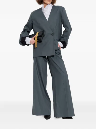 Iro Pleated Side-pocket Trousers In Blue