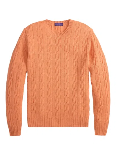 Ralph Lauren Cable-knit Long-sleeve Sweater In Pink